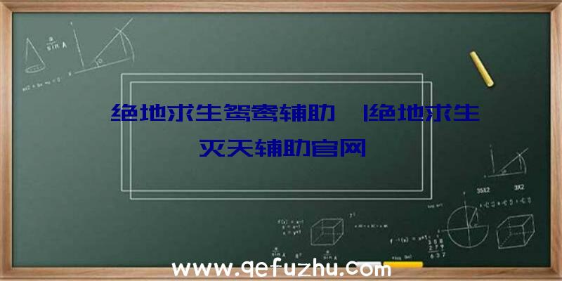 「绝地求生鸳鸯辅助」|绝地求生灭天辅助官网